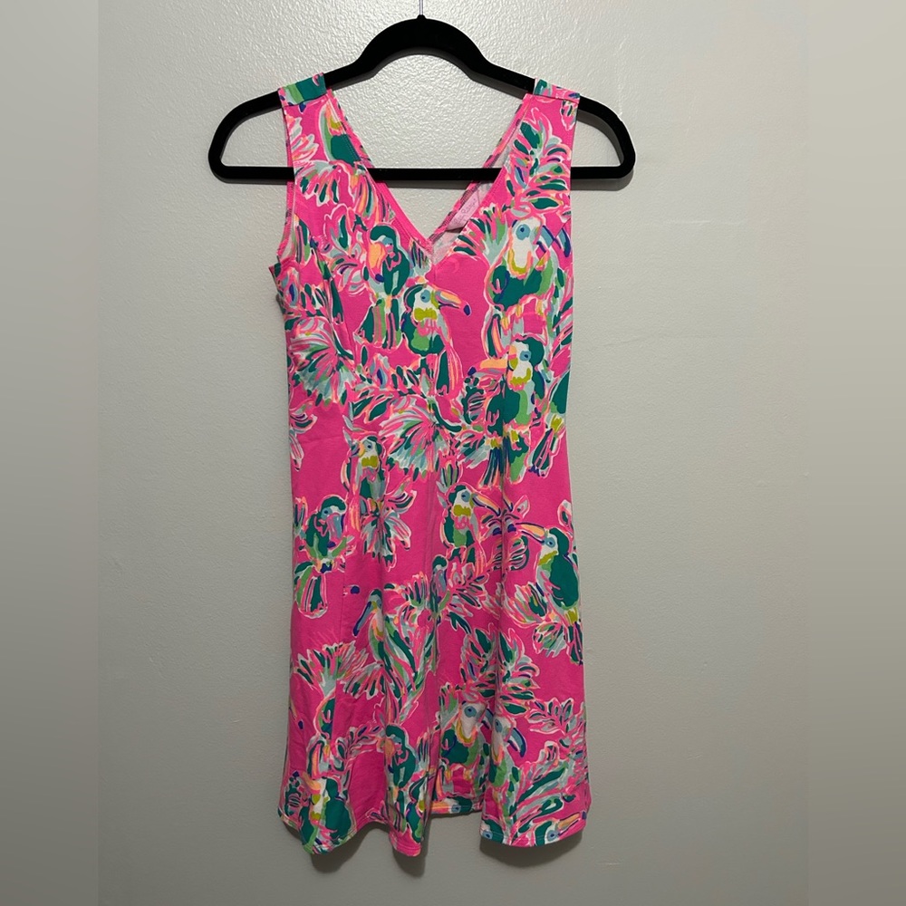 Lilly Pulitzer Dress Floral Multicolor XS  Cotton and Spandex Gently Used